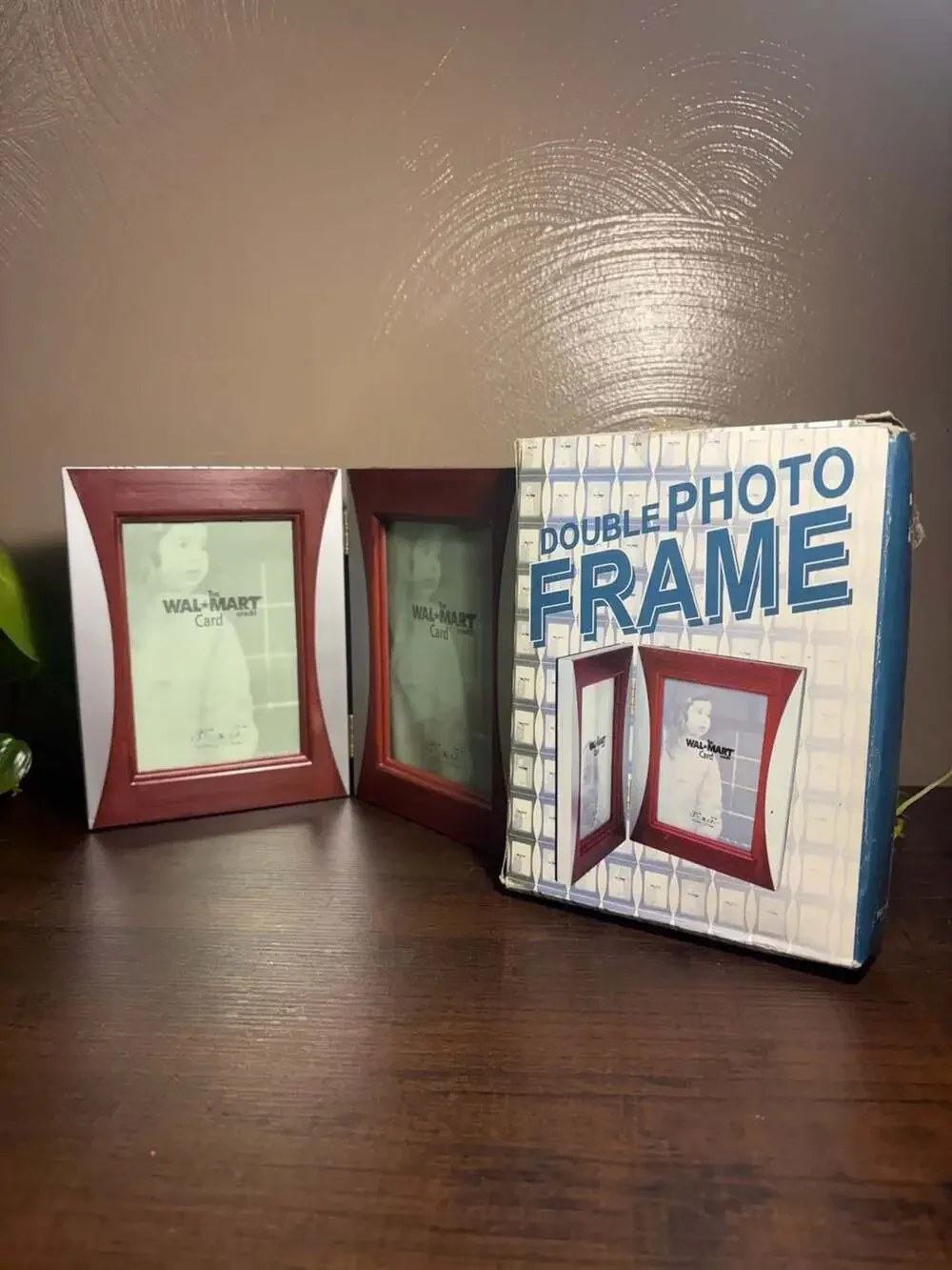 Vintage Double Photo Frame for 3.5 x 5 Inch Photos with Original Box